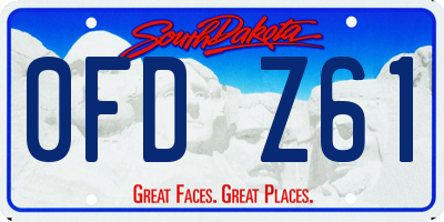 SD license plate 0FDZ61