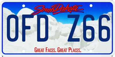 SD license plate 0FDZ66