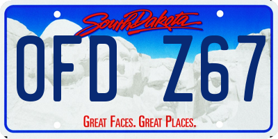 SD license plate 0FDZ67