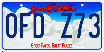 SD license plate 0FDZ73