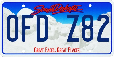 SD license plate 0FDZ82