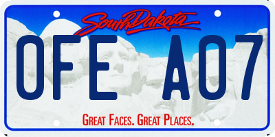 SD license plate 0FEA07