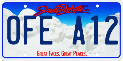 SD license plate 0FEA12