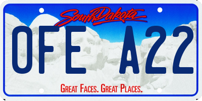 SD license plate 0FEA22