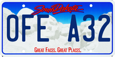 SD license plate 0FEA32