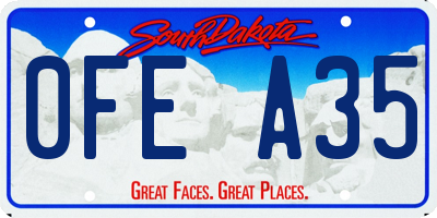 SD license plate 0FEA35