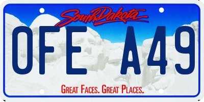 SD license plate 0FEA49