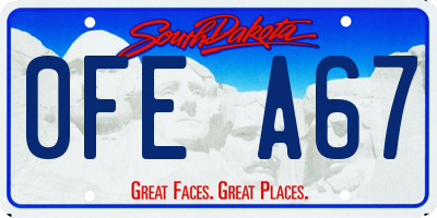 SD license plate 0FEA67