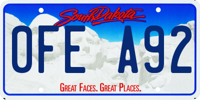 SD license plate 0FEA92