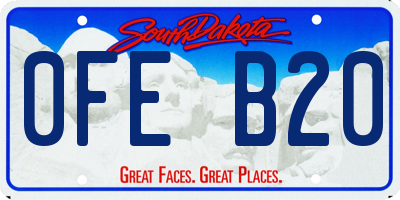 SD license plate 0FEB20
