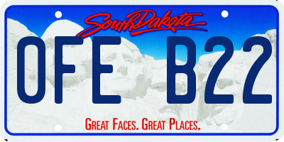 SD license plate 0FEB22