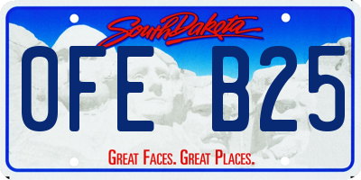 SD license plate 0FEB25
