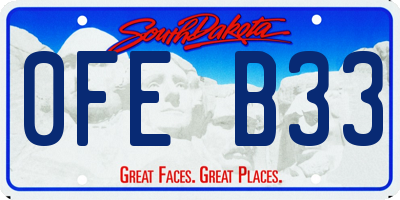 SD license plate 0FEB33
