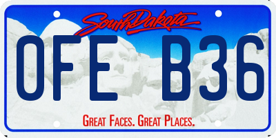 SD license plate 0FEB36