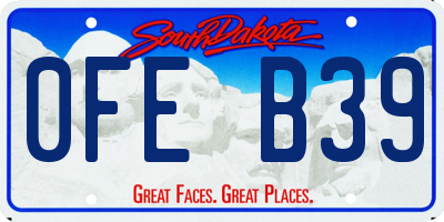 SD license plate 0FEB39