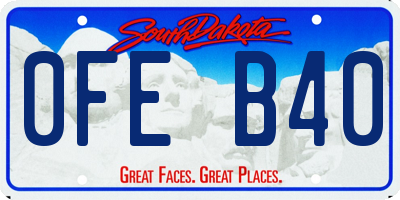 SD license plate 0FEB40