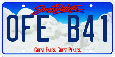 SD license plate 0FEB41
