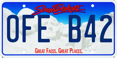 SD license plate 0FEB42