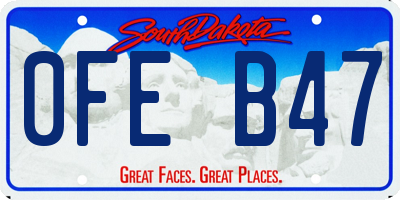 SD license plate 0FEB47