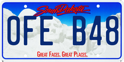 SD license plate 0FEB48