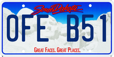 SD license plate 0FEB51