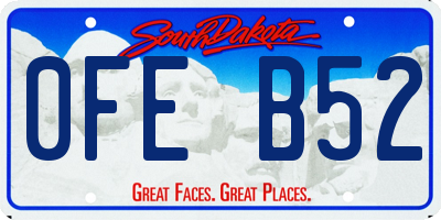 SD license plate 0FEB52