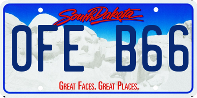 SD license plate 0FEB66
