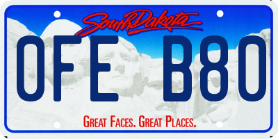 SD license plate 0FEB80