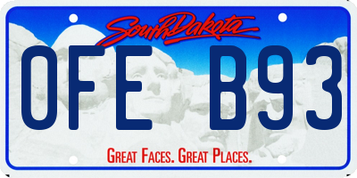 SD license plate 0FEB93