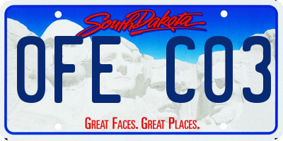 SD license plate 0FEC03