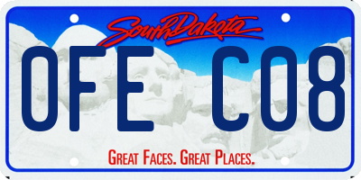 SD license plate 0FEC08
