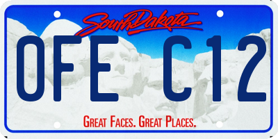 SD license plate 0FEC12