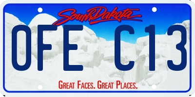 SD license plate 0FEC13