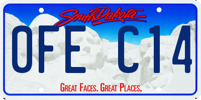 SD license plate 0FEC14
