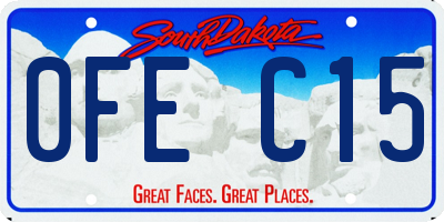 SD license plate 0FEC15