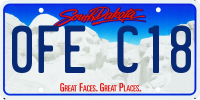 SD license plate 0FEC18