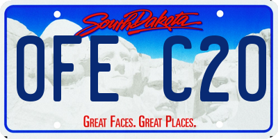 SD license plate 0FEC20