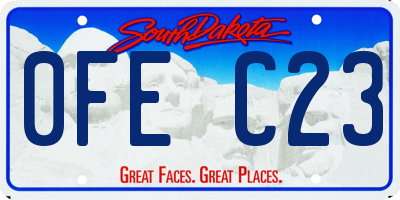 SD license plate 0FEC23