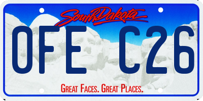 SD license plate 0FEC26