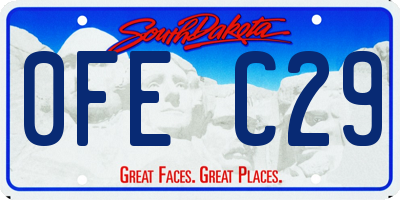 SD license plate 0FEC29