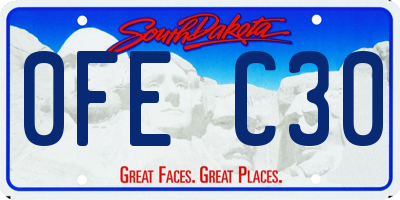 SD license plate 0FEC30