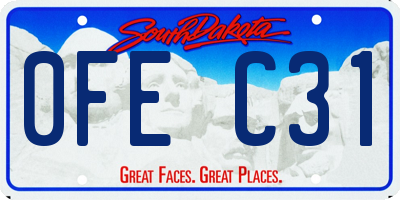 SD license plate 0FEC31