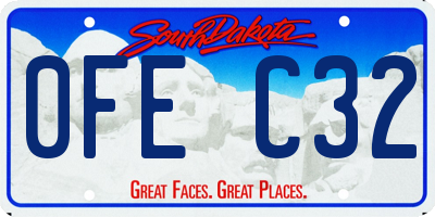 SD license plate 0FEC32