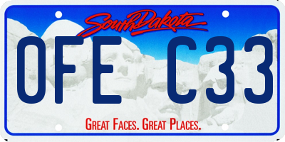 SD license plate 0FEC33