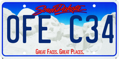 SD license plate 0FEC34