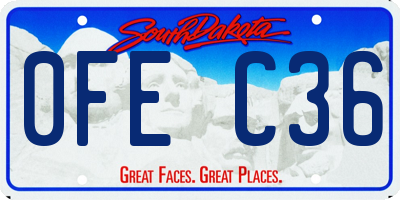 SD license plate 0FEC36