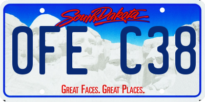 SD license plate 0FEC38