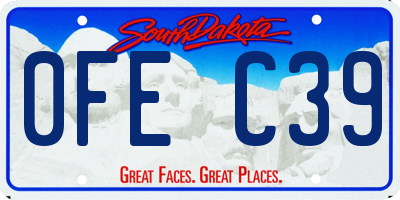 SD license plate 0FEC39