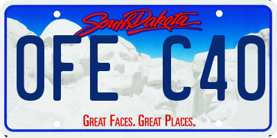 SD license plate 0FEC40