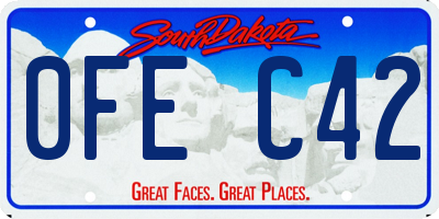SD license plate 0FEC42